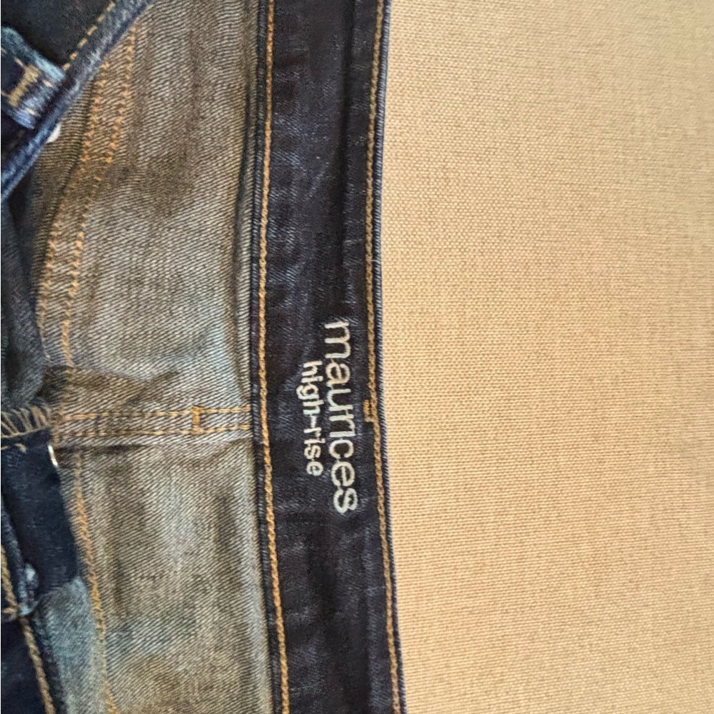 Maurices Black Jean Shorts Distressed Raw Hem - Picture 2 of 8